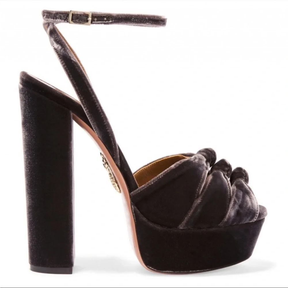 Like new AQUAZZURA Mira velvet Plateau 140 Pumps 39